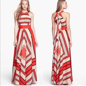 NWOT Scarf Print High Neck Maxi Dress